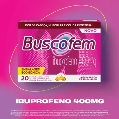 Buscofem 400mg com 20 Cápsulas Moles