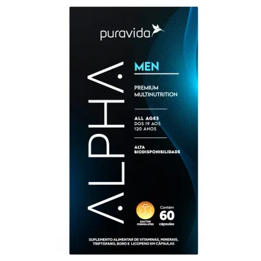 Alpha Men Premium Puravida com 60 Cápsulas