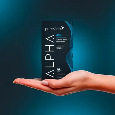 Alpha Men Puravida com 60 C&aacute;psulas Softgel