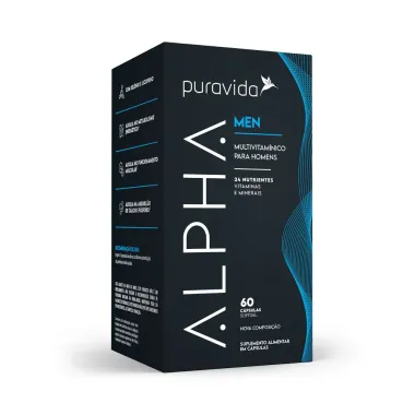 Alpha Men Puravida com 60 C&aacute;psulas Softgel