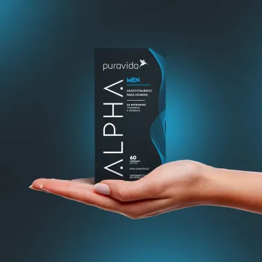 Alpha Men Puravida com 60 C&aacute;psulas Softgel