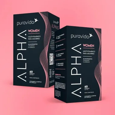 Alpha Women Puravida Suplemento Alimentar 60 C&aacute;psulas