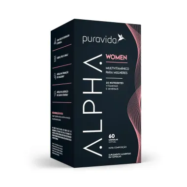 Alpha Women Puravida Suplemento Alimentar 60 C&aacute;psulas