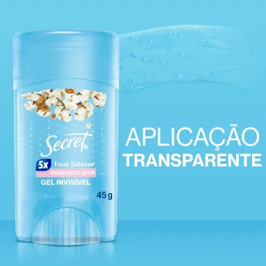 Desodorante em Gel Antitranspirante Secret Prote&ccedil;&atilde;o de Algod&atilde;o 45g