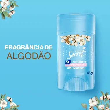 Desodorante em Gel Antitranspirante Secret Prote&ccedil;&atilde;o de Algod&atilde;o 45g