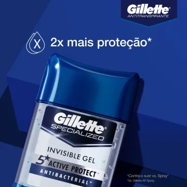 Desodorante Gel Gillette Specialized Antibacterial 82g