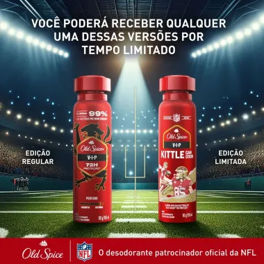 Desodorante Old Spice VIP Aerossol Kittle Can Cook 72h Antitranspirante 150ml