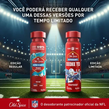 Desodorante Old Spice Refrescante Aerossol Ceedee TD 72h Antitranspirante 150ml