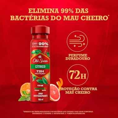 Desodorante Old Spice Cítrico Spray 72h Antitranspirante 150ml