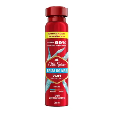 Desodorante Old Spice Brisa do Mar Aerossol 72h Antitranspirante Embalagem Econômica 200ml