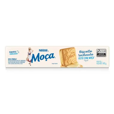 Biscoito Nestlé Recheado Leite Moça 140g