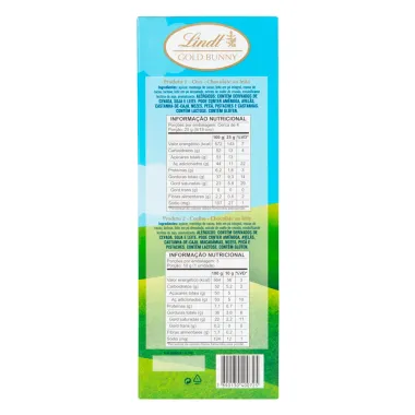 Ovo de P&aacute;scoa Lindt Gold Bunny Chocolate Ao Leite 125g