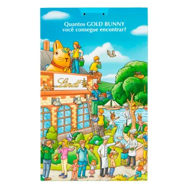 Ovo de P&aacute;scoa Lindt Gold Bunny Chocolate Ao Leite 125g