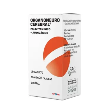 Organoneuro Cerebral com 25 Drágeas