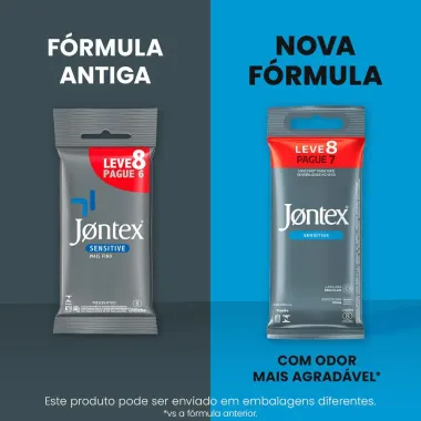 Preservativo Jontex Sensitive Leve 8 Pague 7 Unidades