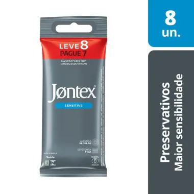 Preservativo Jontex Sensitive Leve 8 Pague 7 Unidades
