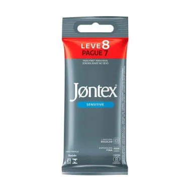 Preservativo Jontex Sensitive Leve 8 Pague 7 Unidades
