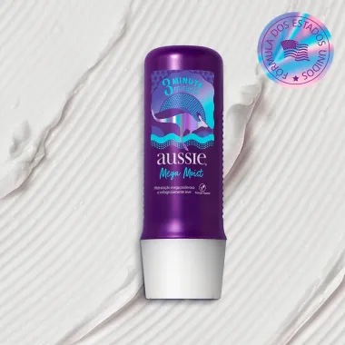 Tratamento Aussie Mega Moist 3 Minute Miracle Super Hidratação 236ml