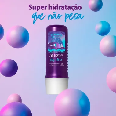 Tratamento Aussie Mega Moist 3 Minute Miracle Super Hidratação 236ml