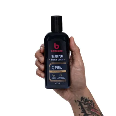 Shampoo para Barba, Cabelo e Bigode Bozzano 200ml