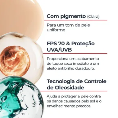 Protetor Solar Facial Eucerin Sun Oil Control Tinted FPS 70 Cor Clara 50g