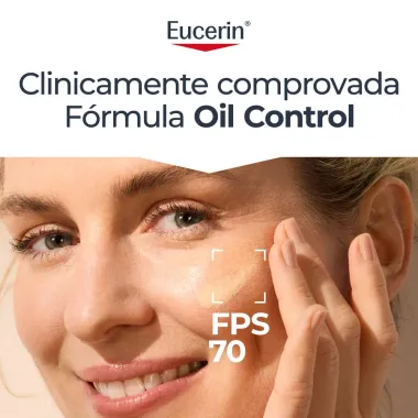 Protetor Solar Facial Eucerin Sun Oil Control Tinted FPS 70 Cor Clara 50g