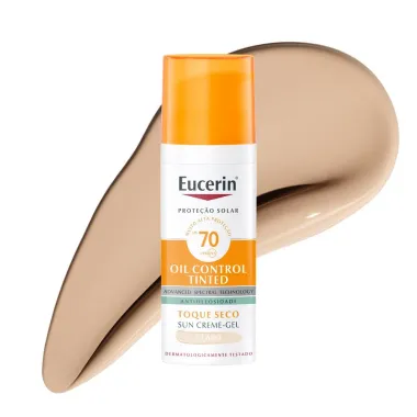 Protetor Solar Facial Eucerin Sun Oil Control Tinted FPS 70 Cor Clara 50g