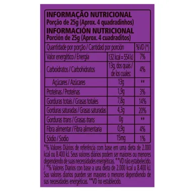 Chocolate Garoto Talento Amêndoas e Passas 85g