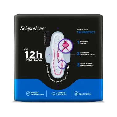 Absorvente Externo Sempre Livre Conforto Noturno Seca 32unidades Leve Mais Por Menos