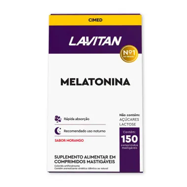Lavitan Melatonina Sabor Morango com 150 Comprimidos Mastigáveis