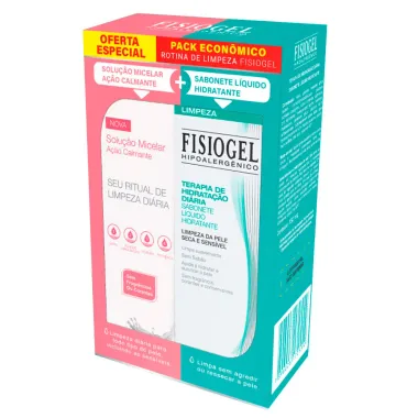 Kit Solução Micelar Fisiogel AI Stiefel 200ml + Fisiogel Stiefel Sabonete Líquido 150ml