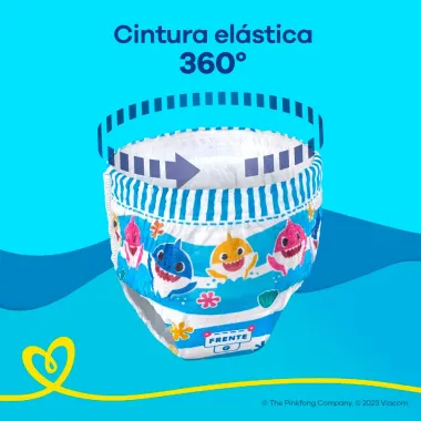 Fralda Pampers Splashers para Nadar Baby Shark XG com 10 Unidades Descart&aacute;veis