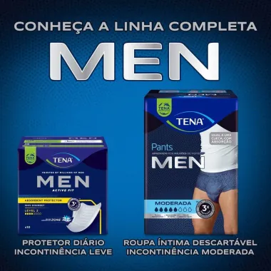 Absorvente Protetor Masculino para Incontinência Urinária Tena Men Active Fit Level 2 Leve 10 Pague 9 Unidades