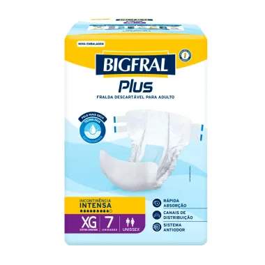 Fralda Bigfral Plus XG 7 Unidades