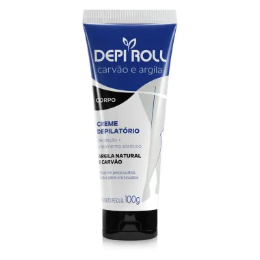 Creme Depilatório Corporal Depi Roll Carvão e Argila 100g