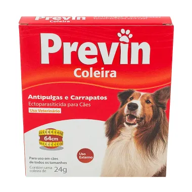 Coleira Antipulgas e Carrapatos Previn para Cães de Todos os Tamanhos 24g com 1 Unidade