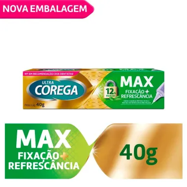 Corega Ultra Creme Fixador de Dentadura Sabor Menta 40g