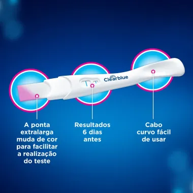 Teste de Gravidez Clearblue Saiba Antes 1 Unidade