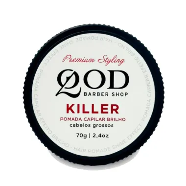 Pomada Capilar QOD Barber Shop Killer Efeito Brilho 70g