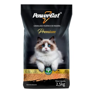 Granulado Higiênico de Madeira PowerCat Premium 2,5kg