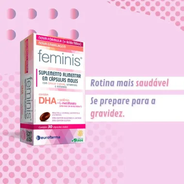 Feminis DHA com 30 Cápsulas Moles