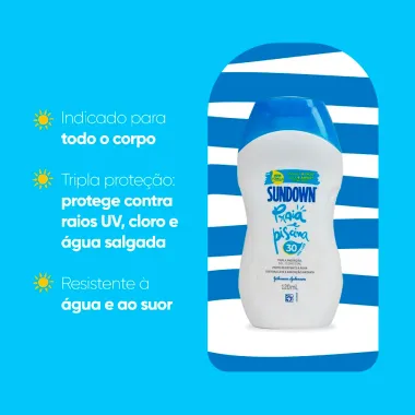 Protetor Solar Sundown Praia e Piscina FPS 30 120ml