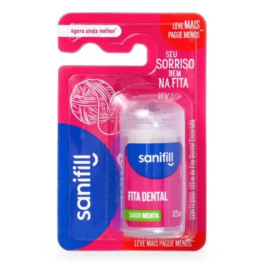 Fita Dental Sanifill Sabor Menta 125 Metros 1 Unidade