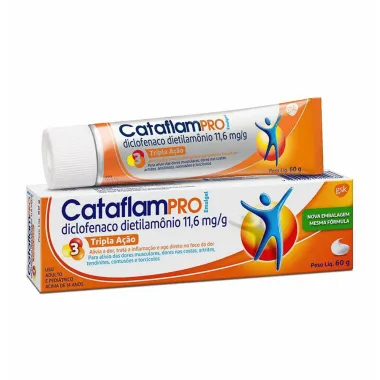 CataflamPRO Emulgel Tripla Ação Analgésico e Anti-Inflamatório 60g
