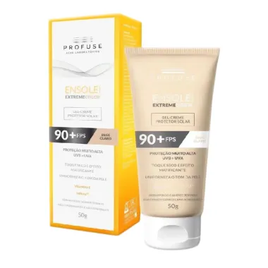 Protetor Solar Profuse Ensolei Extreme Color FPS 90+ Bege Claro Gel Creme 50g