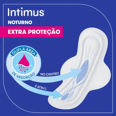 Absorvente Externo Intimus Noturno Cobertura Seca com Abas 30 Unidades