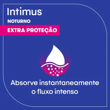 Absorvente Externo Intimus Noturno Cobertura Seca com Abas 30 Unidades