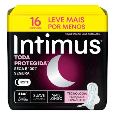 Absorvente Externo Intimus Noturno Cobertura Suave com Abas 16 Unidades