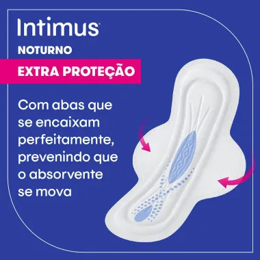 Absorvente Externo Intimus Noturno Cobertura Suave com Abas 30 Unidades