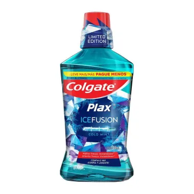 Solução Bucal Colgate Plax Ice Fusion Cold Mint Leve 500ml Pague 350ml